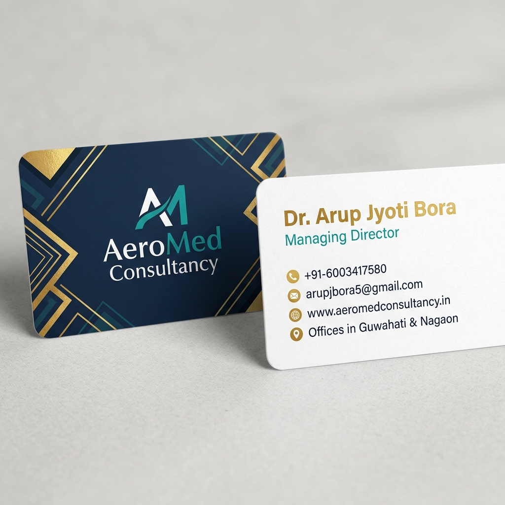 Dr. Arup Jyoti Bora Business Card Mockup